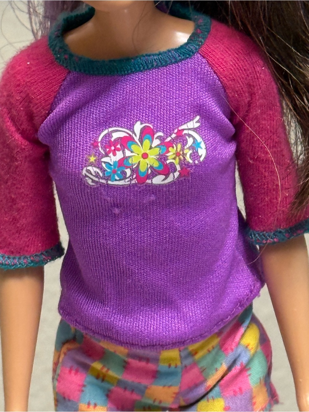 Barbie Mattel Stacy size purple beach top